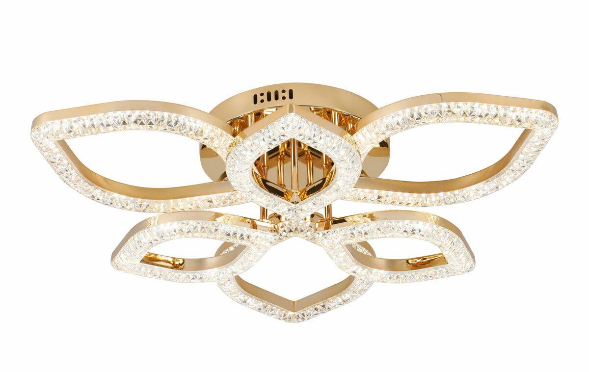 Люстра потолочная светодиодная Lighthouse SRS-19916/3+3 GD 72Wх2 Золотой