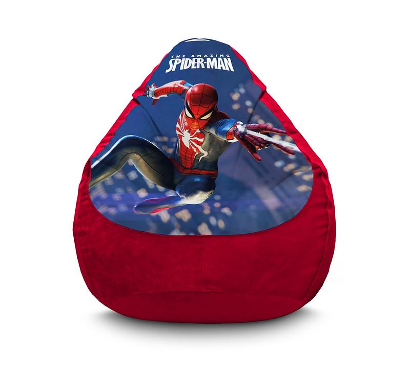 Кресло мешок iPuff Spider-Man Jump Флок XXL 90х125 см Красный
