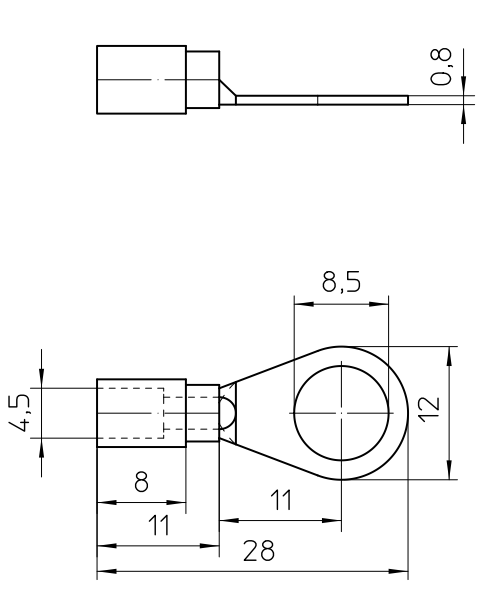 Наконечник кабельный кольцевой Phoenix Contact C-RCI 2,5/M8 1,5-2,5 мм² М8 Синий (3240026) - фото 2