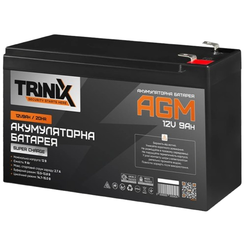 Аккумуляторная батарея Trinix SUPER CHARGE 9 Ah 12V с технологией AGM (30359647)
