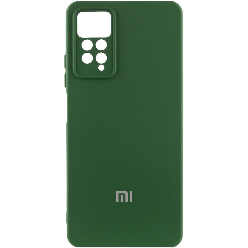 Противоударный Чехол Silicone Cover Lakshmi Full Camera (AAA) with Logo для Xiaomi Redmi Note 11 Pro 4G / 12 Pro 4G Зеленый/Dark Green