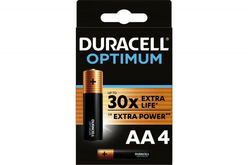 Батарейки щелочные Duracell AA LR06 MN1500 OPTIMUM 4 шт. (61196)