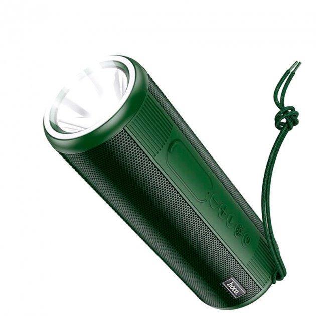 Колонка портативная беспроводная Hoco HC11 Bora sports с фонариком Зеленый (Green11064)