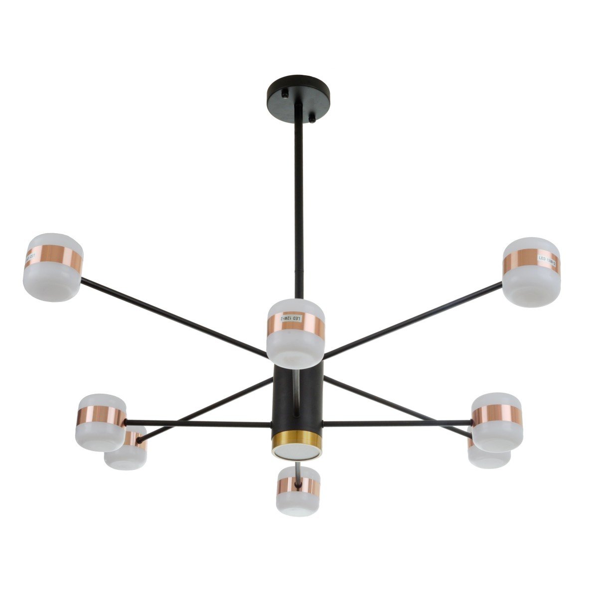 Люстра світлодіодна лофт Brille BL-952S/8 LED 90 W BK/G Чорний/Золото (24-280)