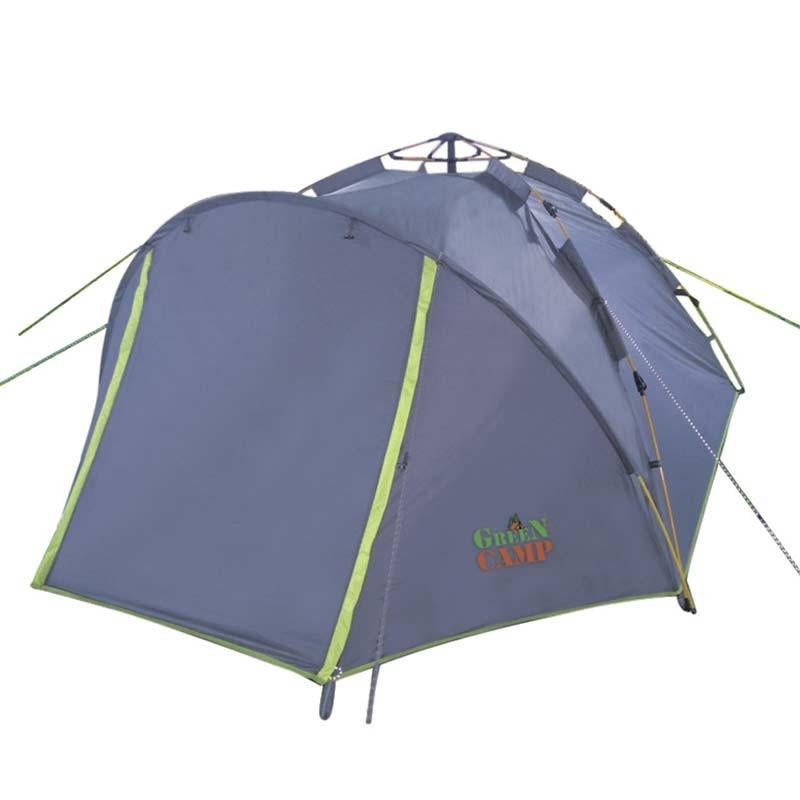 Палатка автоматическая 4-местная Green Camp GC900 самораскладная Серый (GC900)