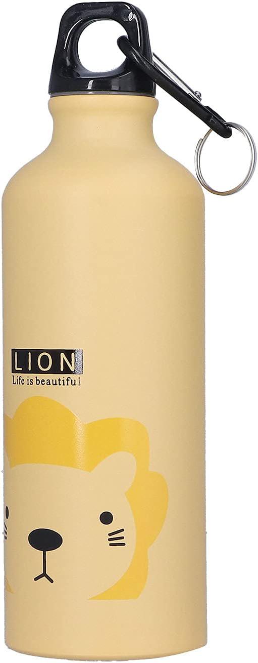 Бутылка для воды Лев с карабином 500 мл Оранжевый - фото 2