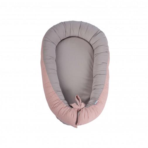 Кокон для новорожденных вафельный Розовый (Lam1080)
