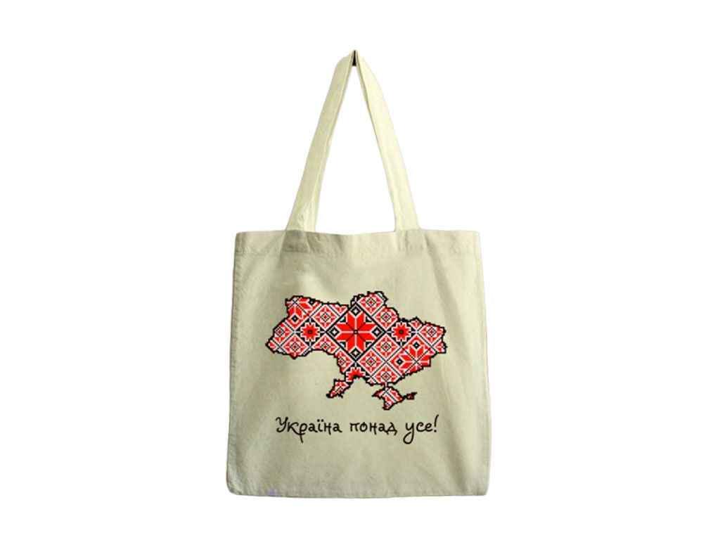 Сумка-шопер Кварта Вышиванка 94316 с карманом без замка бязь (937622) Сумка-шопер Кварта Вышиванка 94316 с карманом без замка бязь (937622)