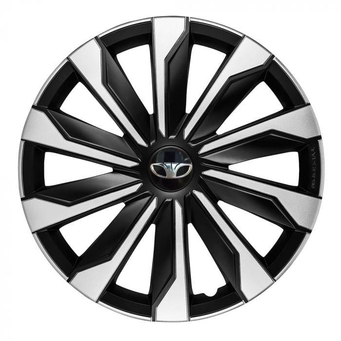 Колпаки 4 Racing Typhoon Daewoo 4 шт. R14 Silver/Black (29671038)