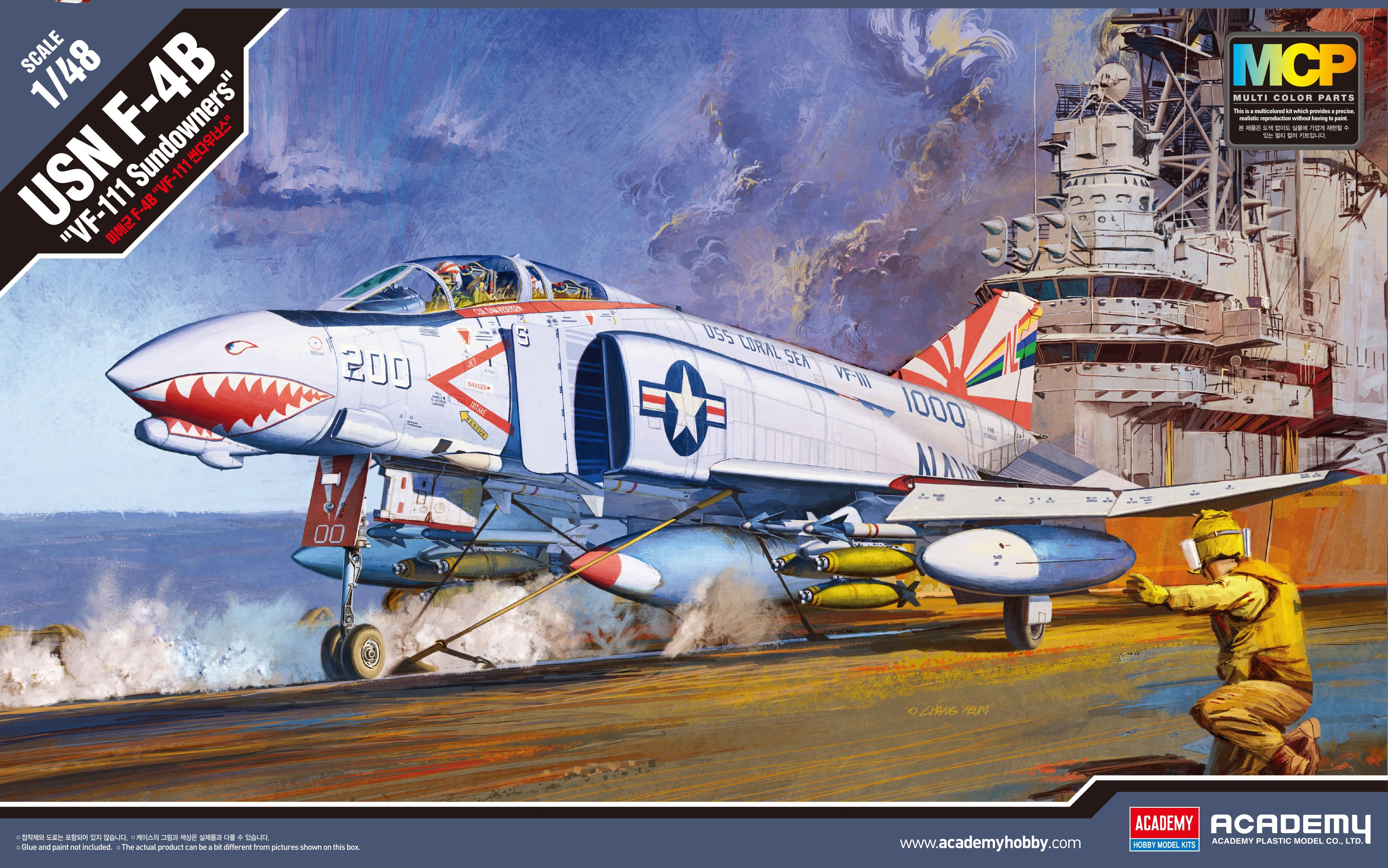 Сборная модель Academy USN F-4B VF-111 Sundowners 1:48 (12232) MCP