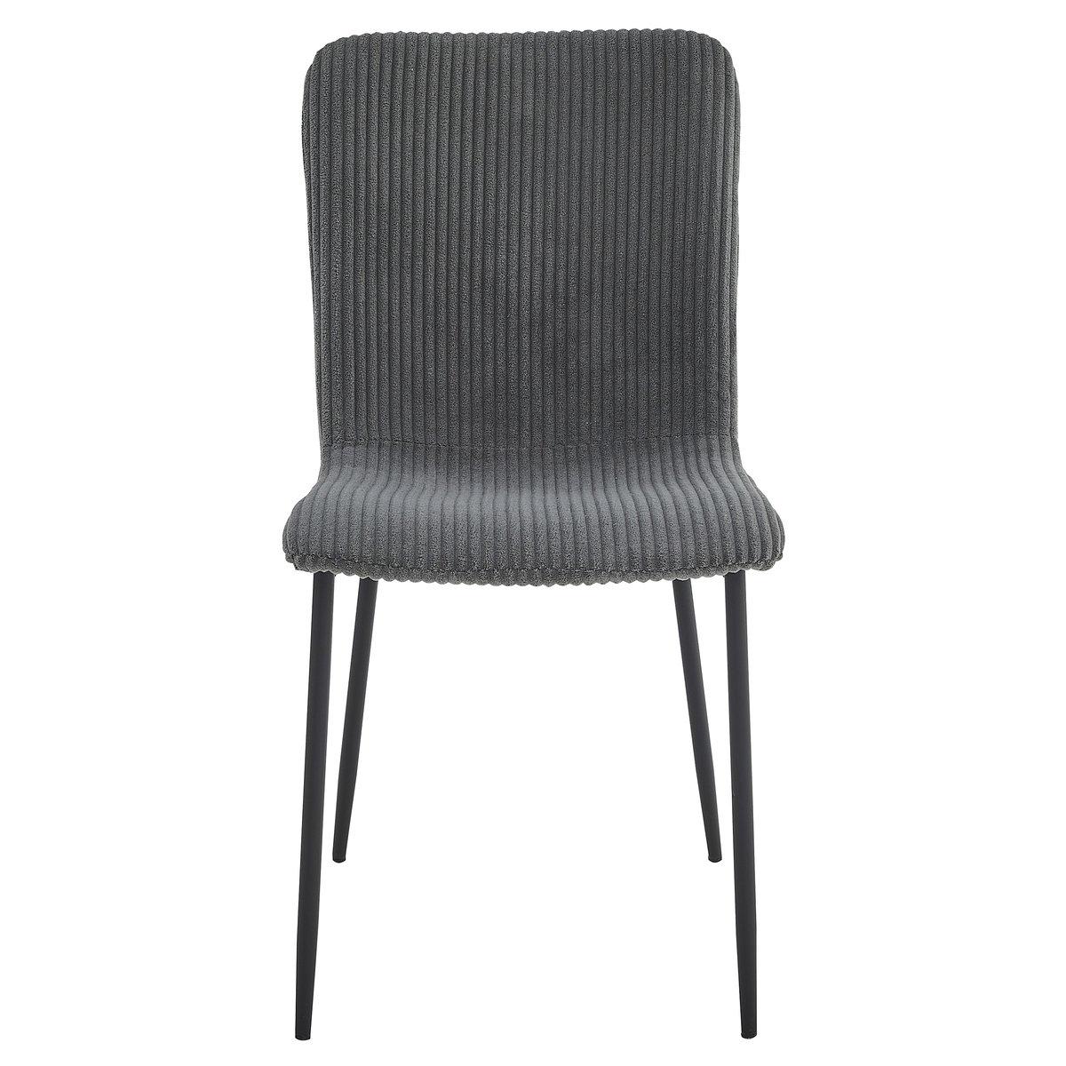 Стул Intarsio Tina ткань вельвет Черный/Серый (28710932) - фото 4 Стул Intarsio Tina ткань вельвет Черный/Серый (28710932) - фото 4
