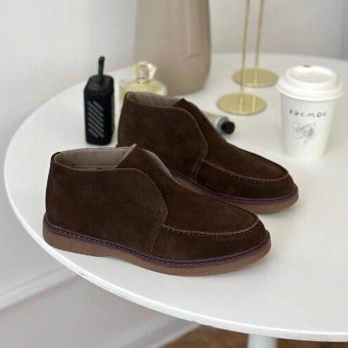 Туфли женские лоферы Violeta натуральная замша р. 40 25,5 см Коричневый (1305-40)