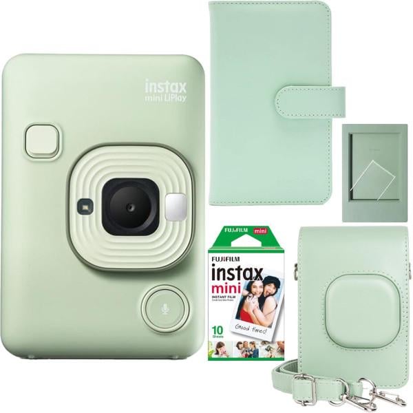 Набір камера моментального друку Fujifilm Instax Mini LiPlay Green/чохол/фотоальбом 108/фотоплівка 10 шт./фоторамка (EJI-10сс00х1502) Набір камера моментального друку Fujifilm Instax Mini LiPlay Green/чохол/фотоальбом 108/фотоплівка 10 шт./фоторамка (EJI-10сс00х1502)