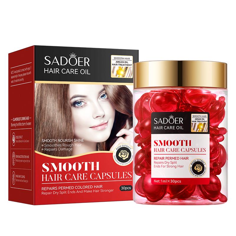Капсулы для волос Sadoer Hair Care Argan Oil с маслом марокканского ореха жожоба розы и кератина 30 шт. (0140406)