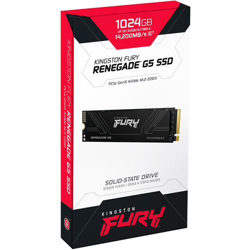 SSD диск Kingston Fury Renegade G5 M.2 PCIe 5.0 NVMe 1 Тб Black (SFYR2S/1T0) - фото 3 SSD диск Kingston Fury Renegade G5 M.2 PCIe 5.0 NVMe 1 Тб Black (SFYR2S/1T0) - фото 3