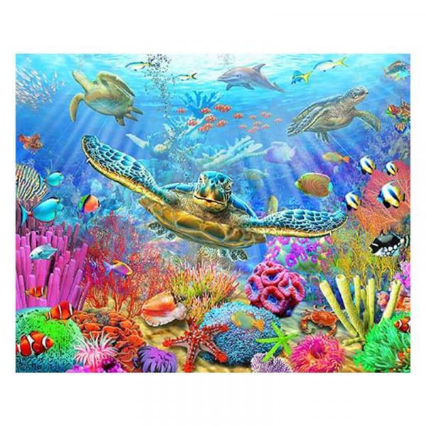 Алмазна мозаїка TK Group Морські мешканці 40х30 см з рамкою в коробці (GB77788-mt)