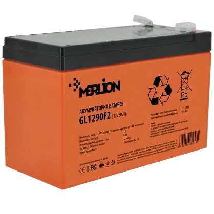 Акумулятор для ДБЖ Merlion GL1290F2 12V 9 Ah GEL F2 Помаранчевий (GL1290F2)