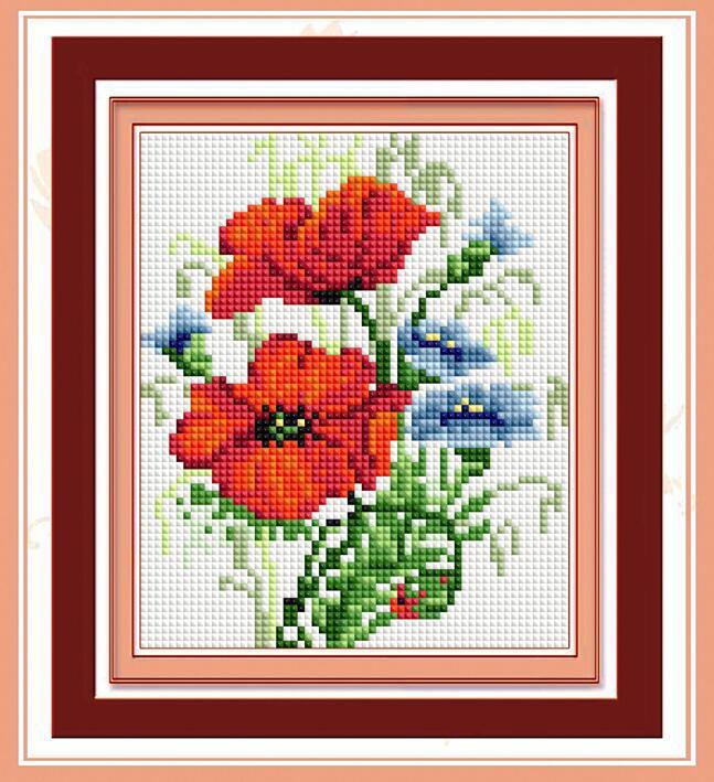 Алмазная мозаика Dream Art Маки 15x18 см (DA.30391)