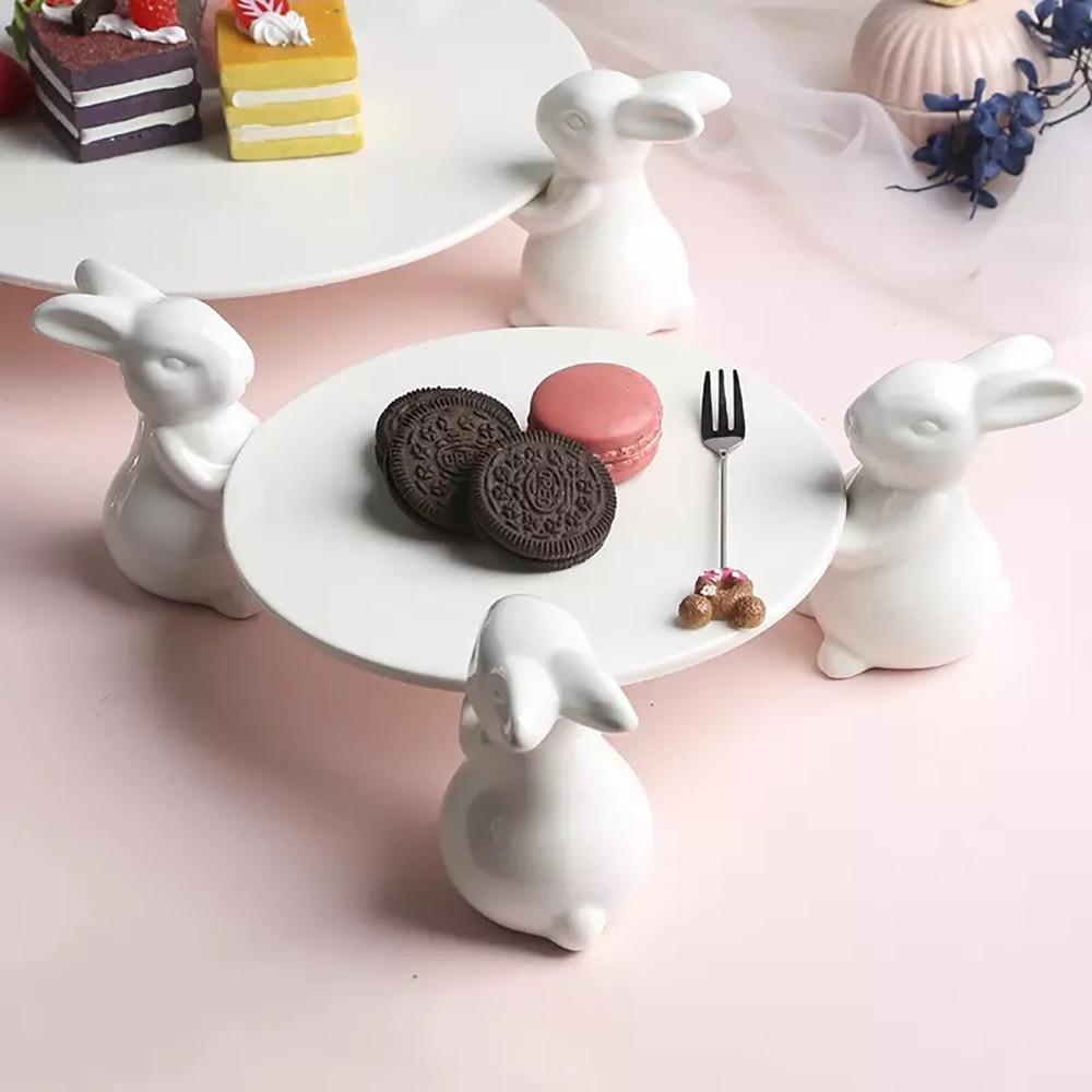 Керамическая подставка Lefard Три кролика 30 см Белый (8910-004) - фото 3