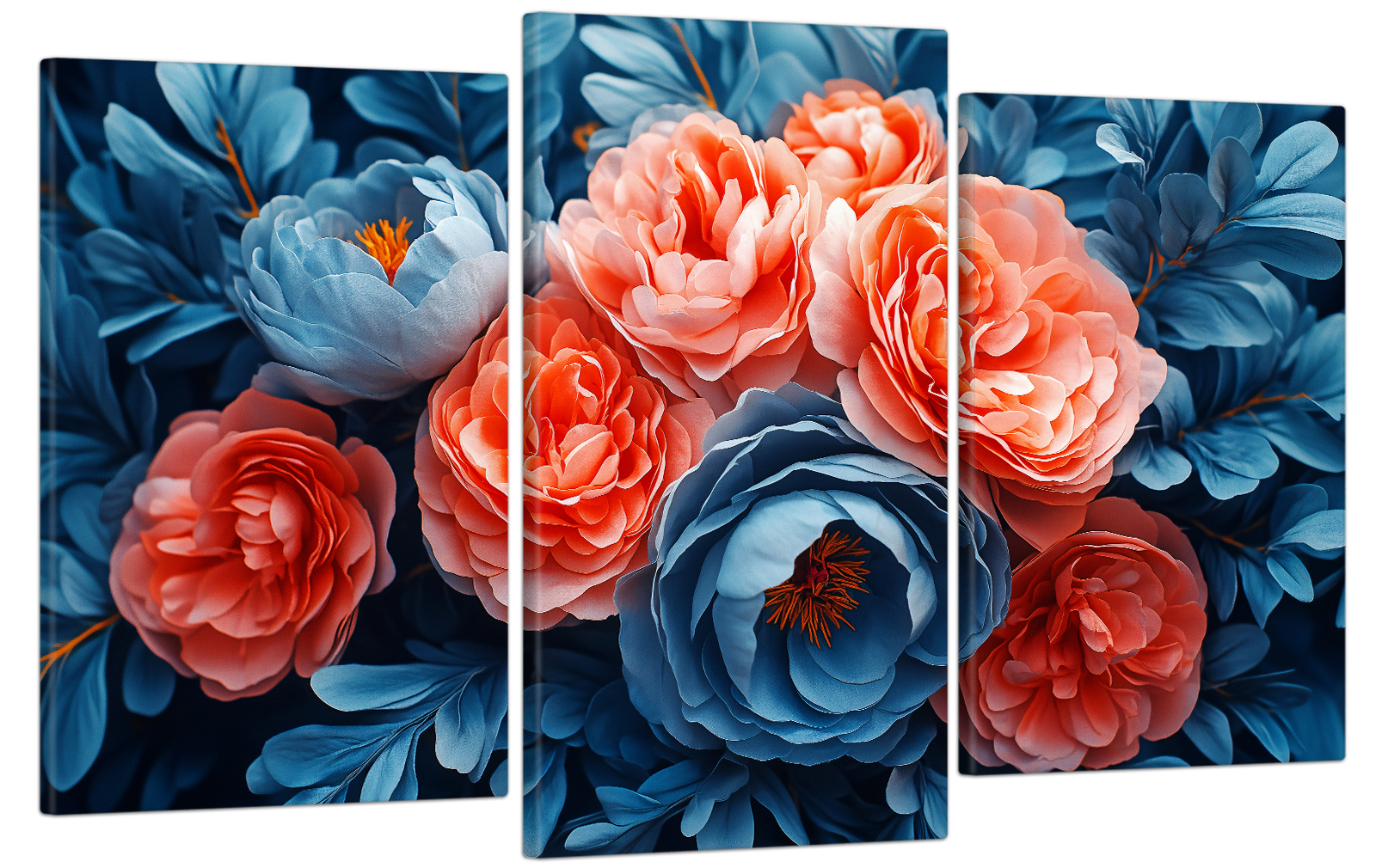 Картина на холсте МАКО цветочный калейдоскоп 53x100 см (MK30592)