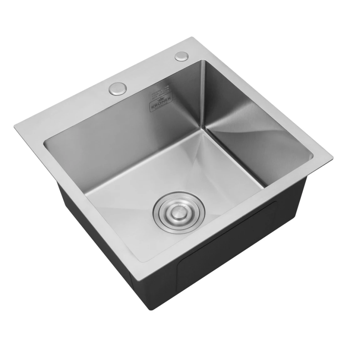 Мийка для кухні Kroner KRP Gebürstet 4545HM 3/1 мм з нержавіючої сталі (CV033855) - фото 3 Мийка для кухні Kroner KRP Gebürstet 4545HM 3/1 мм з нержавіючої сталі (CV033855) - фото 3