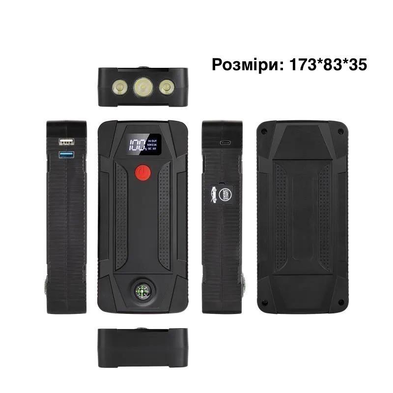 Портативна батарея XON AutoCharge TC1N 18000 mAh 500A з функцією автозапуску Black (121518420) - фото 11