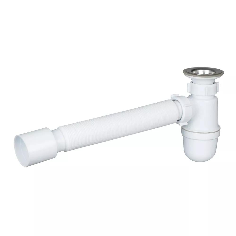Сифон для раковины SoloPlast Т0116 1 1/4" впуск Белый (127277) Сифон для раковины SoloPlast Т0116 1 1/4" впуск Белый (127277)
