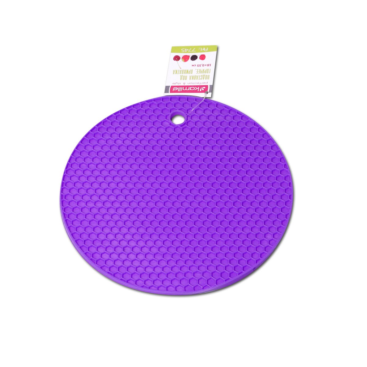 Подставка прихватка силиконовая под горячее Kamille 18х0,55 см KM-7745