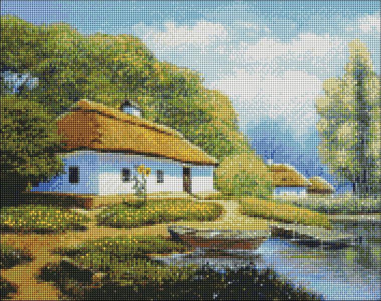 Алмазная мозаика Идейка Каникулы у бабушки 40x50 см (Id-AMO7297)