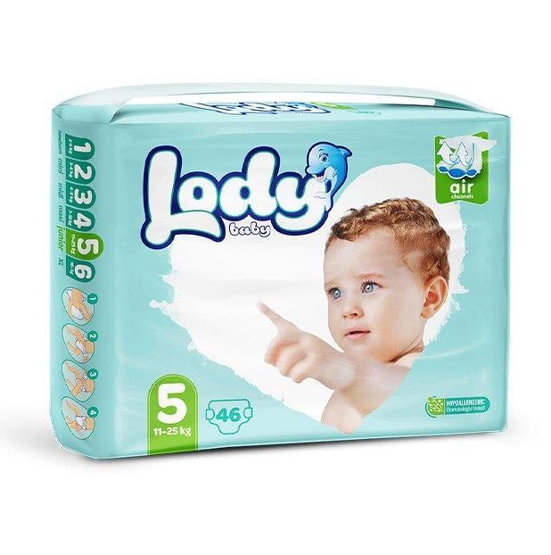 Подгузники детские дышащие LODY AIR JUMBO JUNIOR р. 5 11-25 кг 24 шт./уп. (000006640)