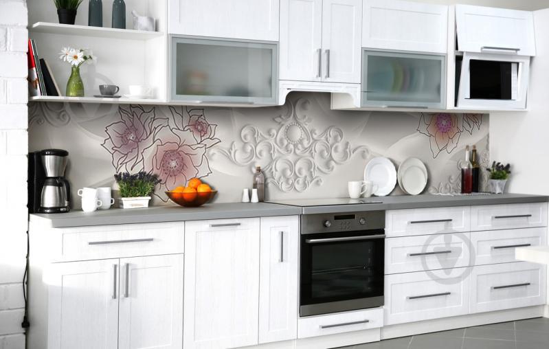 Скинали на кухню Zatarga «Богемская рапсодия» 650х2500 мм виниловая 3Д наклейка кухонный фартук самоклеящаяся