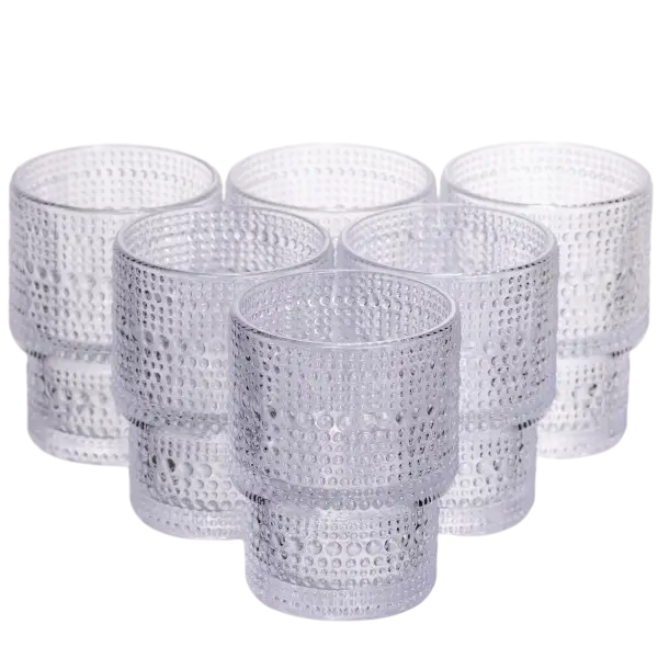 Набір склянок із товстого скла Drops 6 шт. по 200 мл Прозорий