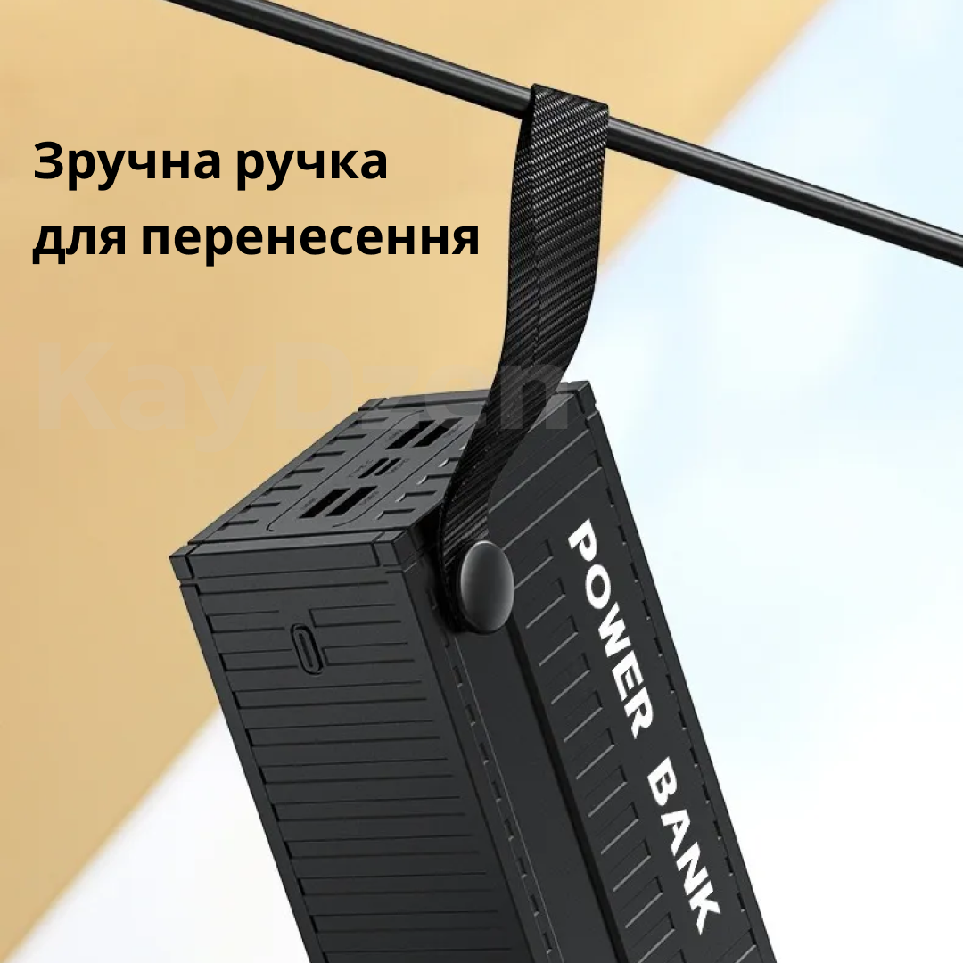 Повербанк Andowl Q-CD6500 68000 mAh швидка зарядка QC3.0 PD30W Чорний (5f1248b7) - фото 5