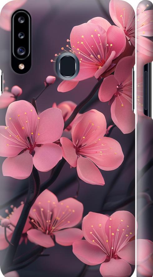 Чехол на Samsung Galaxy A20s A207F Пурпурная сакура (6075m-1775-42517) Чехол на Samsung Galaxy A20s A207F Пурпурная сакура (6075m-1775-42517)
