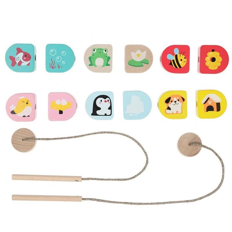 Шнуровка детская Cubika Мой дом деревянная (15580)