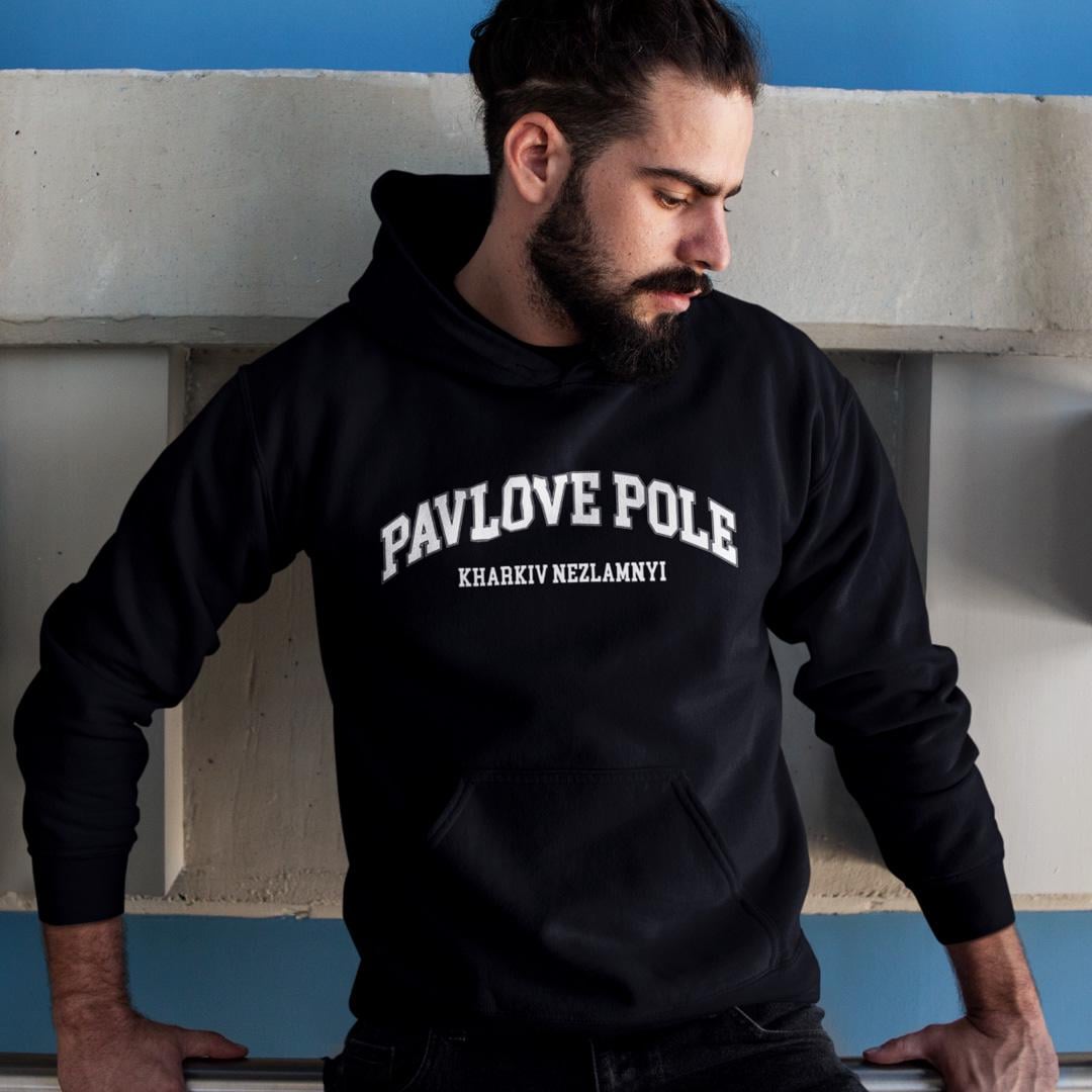 Худі флісовий унісекс Pavlove Pole Nezlamnyi Kharkiv XL Чорний (00000005122)