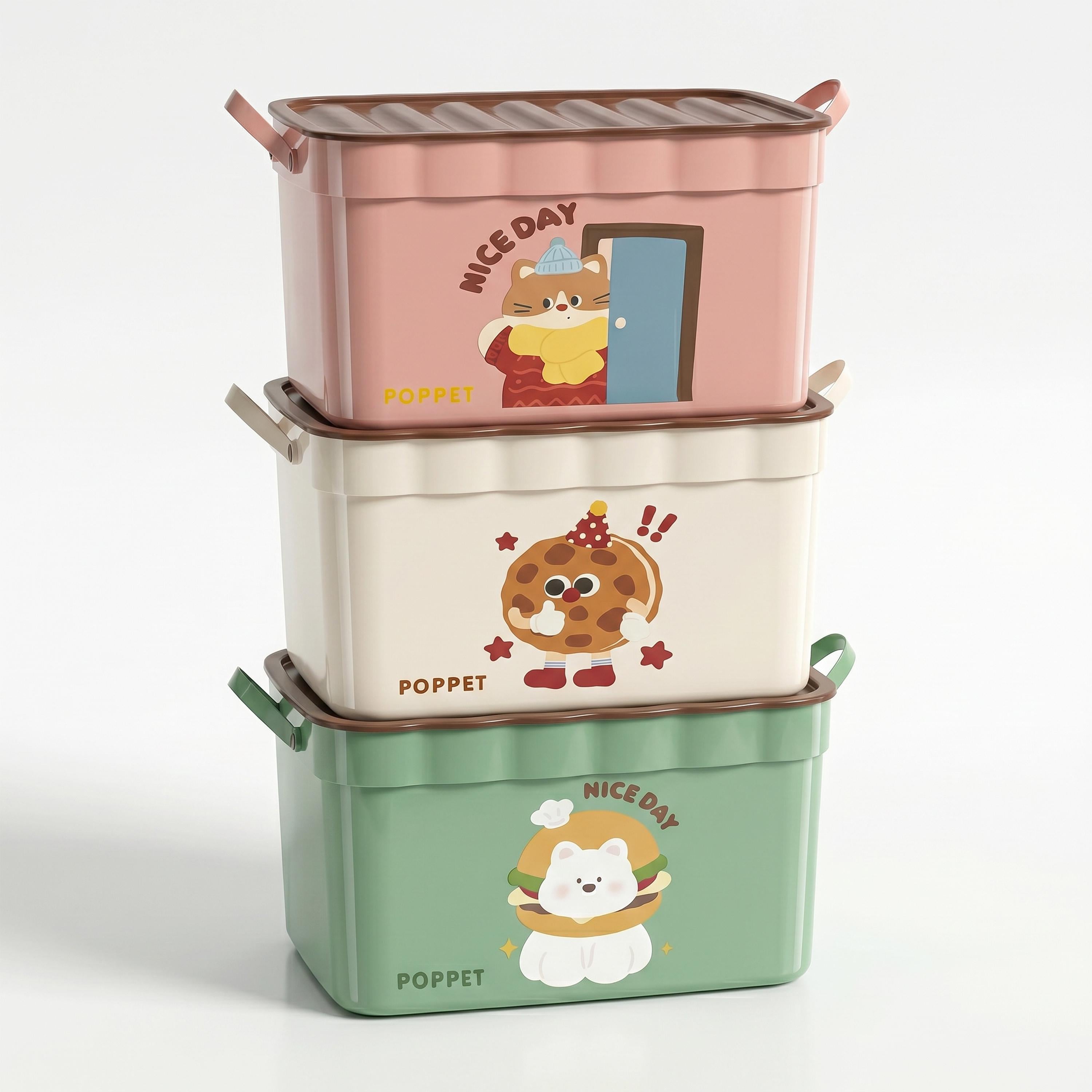 Комплект ящиков для хранения игрушек Poppet Хэппи Дэй трио (PP-009-MWP-L)