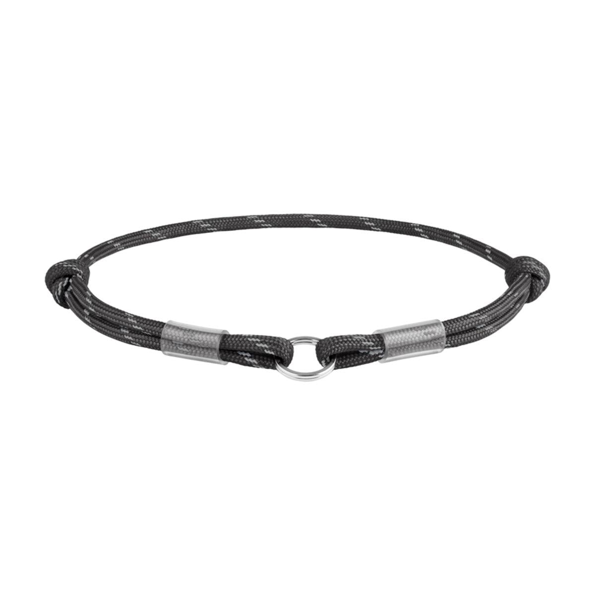 Шнурок для адресника из паракорда WAUDOG Smart ID светоотражающий S d 4 мм Д 25-45 см Черный
