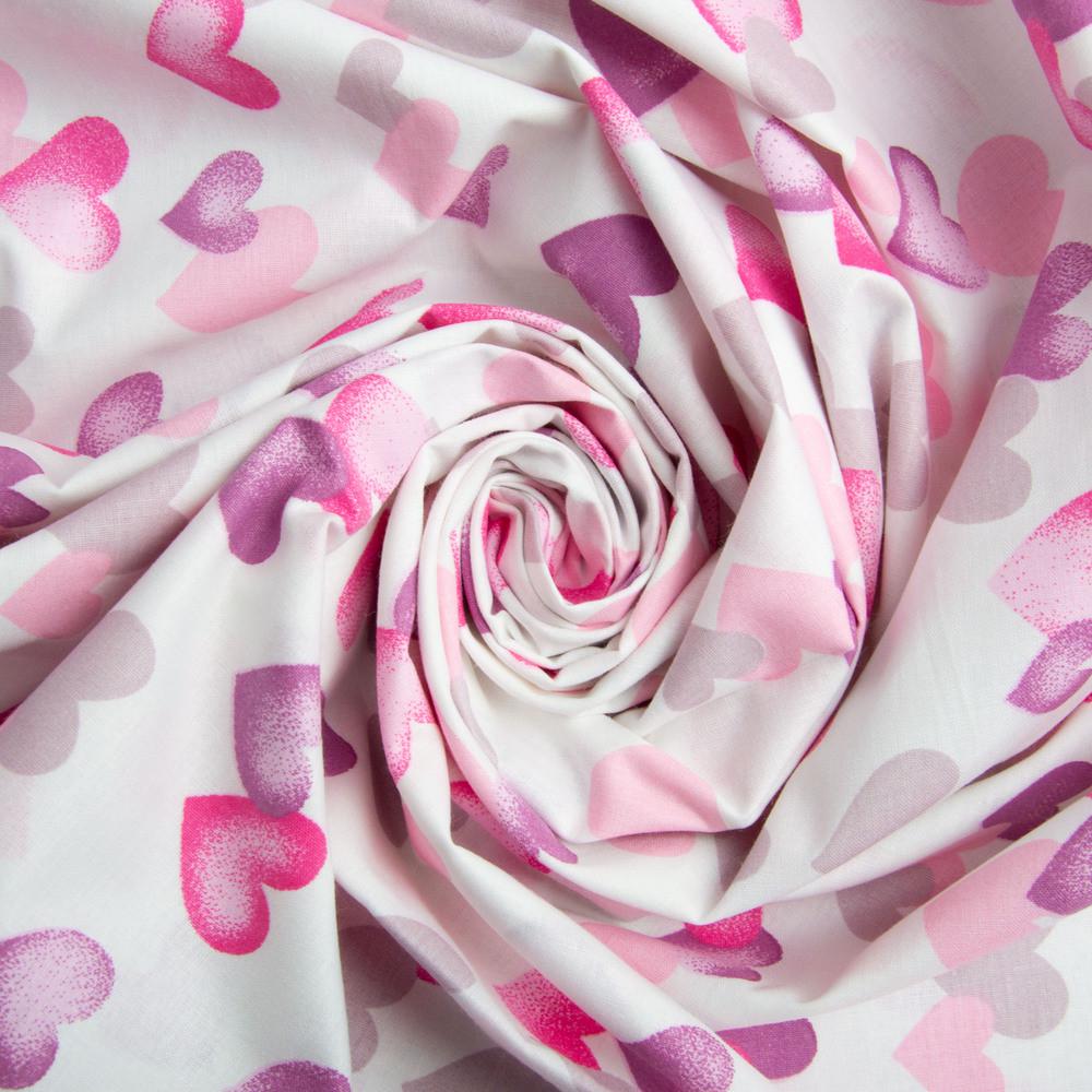 Тканина бязь ранфорс для постільної білизни 23587 v-34 130 г/м2 240 см Рожевий (2368861157)