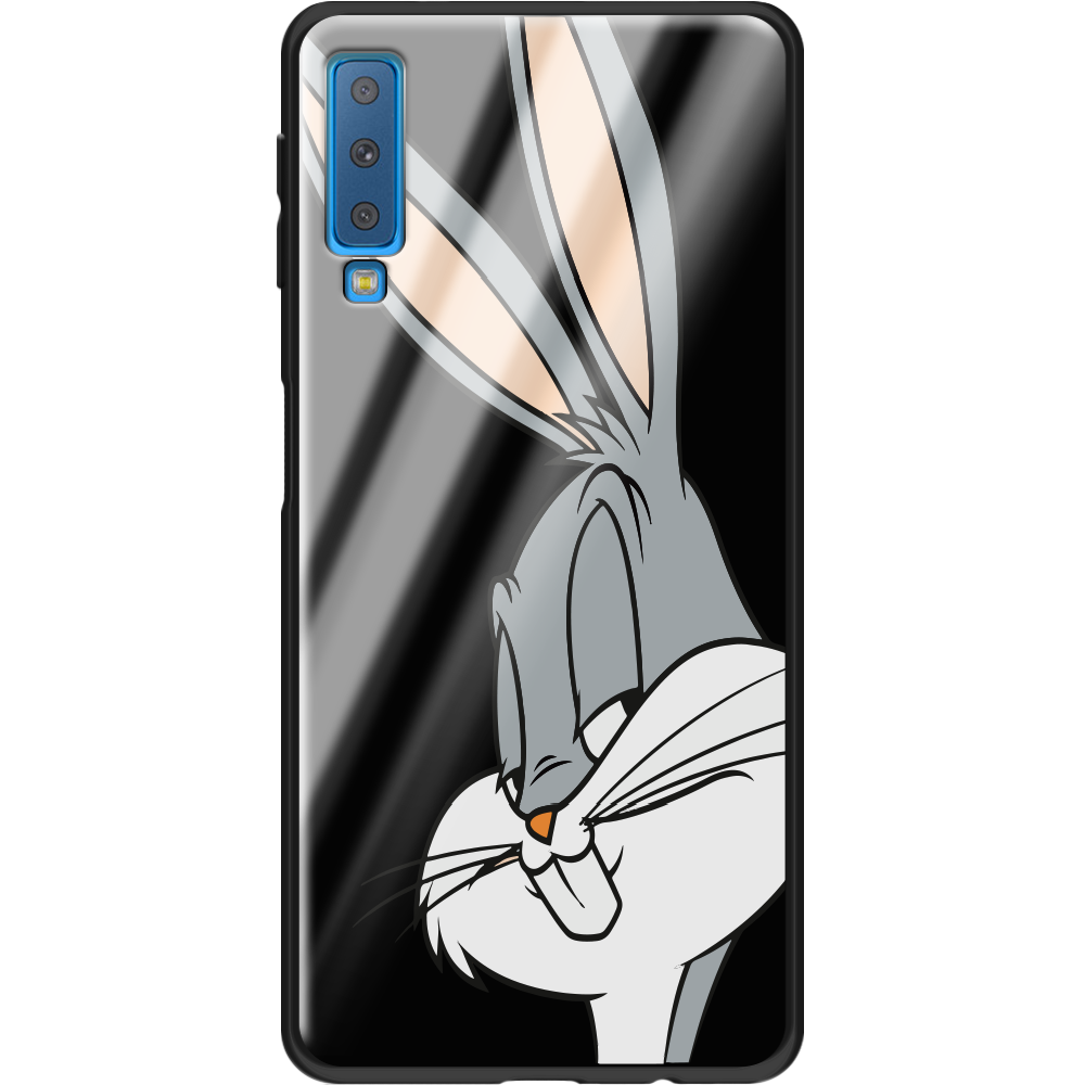 Чехол Boxface Samsung A750 Galaxy A7 2018 Lucky Rabbit Черный силикон со стеклом (35481-bk81-37741)