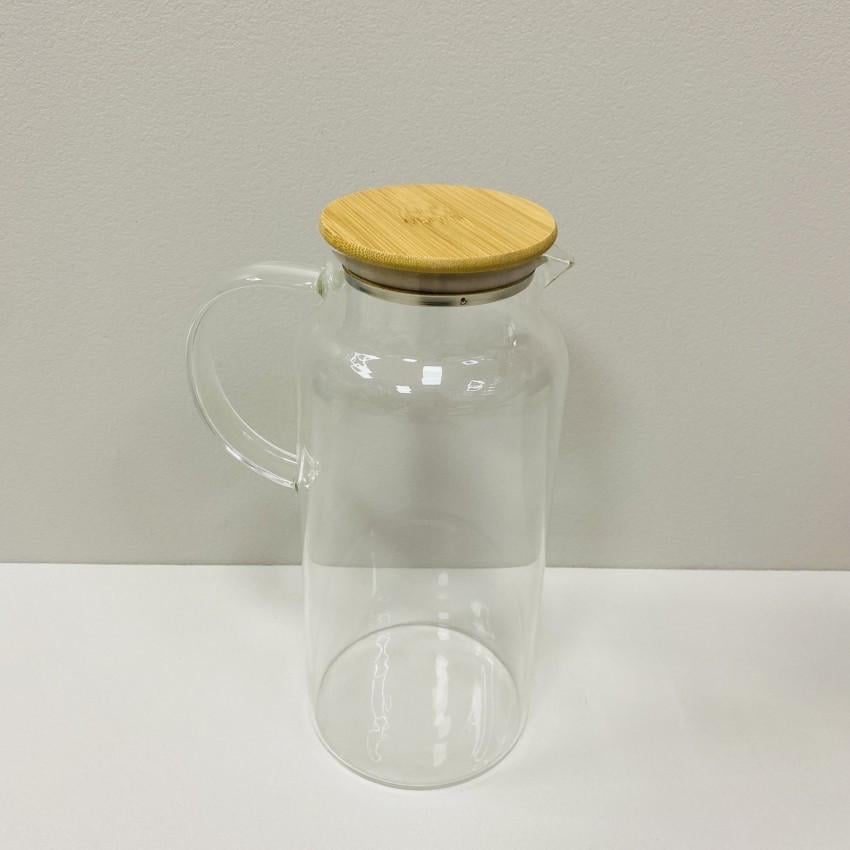 Кувшин стеклянный Stenson R92799 с бамбуковой крышкой 2 л (2269537551) - фото 3