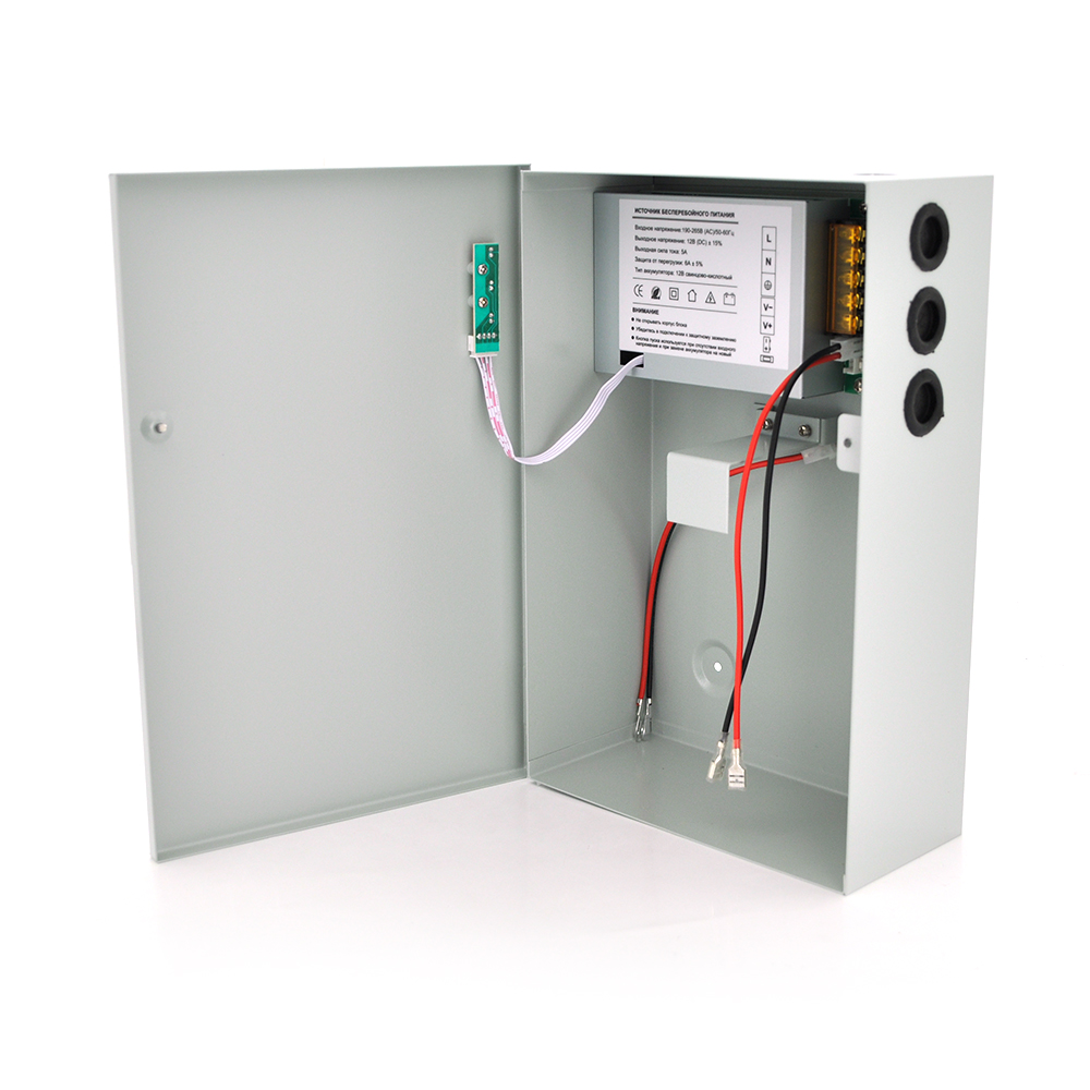 Источник бесперебойного питания импульсный PSU-5121 для АКБ 12V 7-18А для защиты оборудования и зарядки аккумулятора 12V 5А (11854)