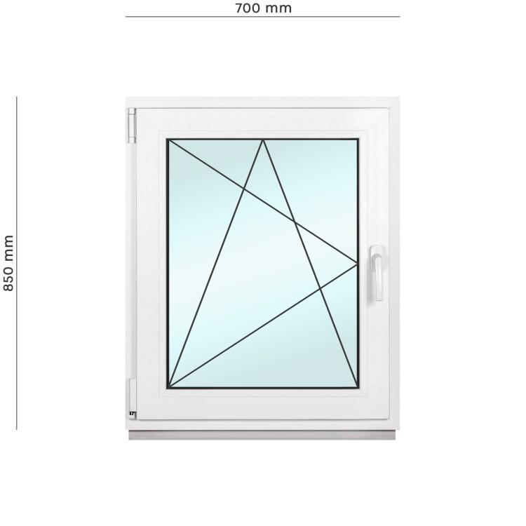 Вікно металопластикове Framex поворотно-відкидне з лівим відкриттям 700х850 мм Білий - фото 2