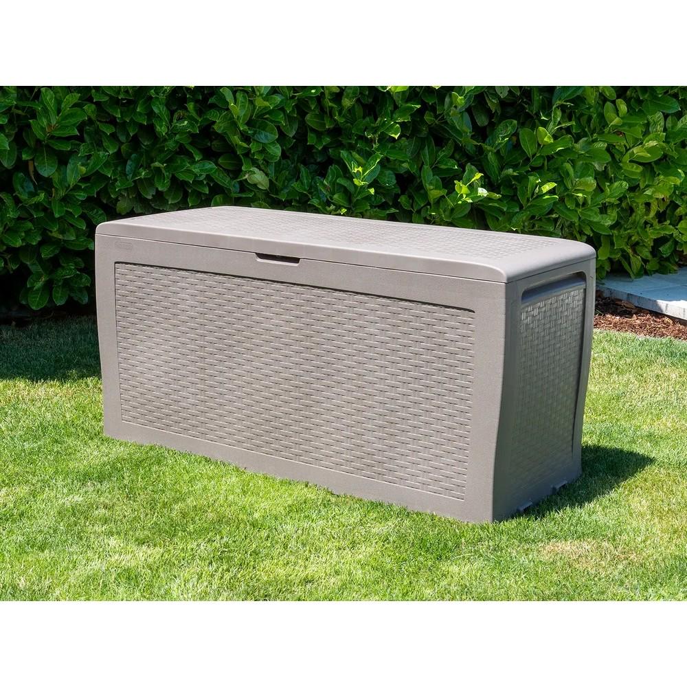 Ящик-скринька садова Keter Samoa Rattan Box 270 л Капучино (247468) - фото 2