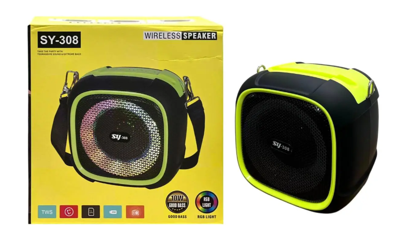 Портативная колонка SY-308 Bluetooth с FM-радио и аккумулятором Желтый (2860510235) Портативная колонка SY-308 Bluetooth с FM-радио и аккумулятором Желтый (2860510235)