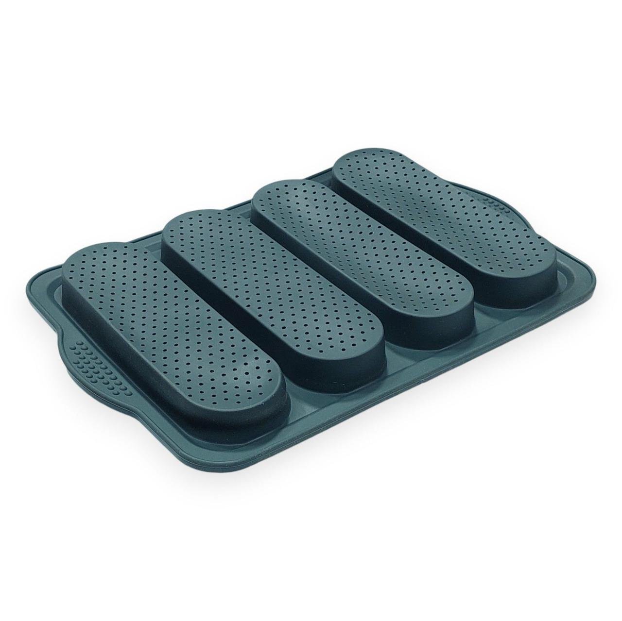 Форма для випікання багетів LuxShine G123 Mini Baguette 4в1 перфорована силіконова Сірий (205292-сір) - фото 2 Форма для випікання багетів LuxShine G123 Mini Baguette 4в1 перфорована силіконова Сірий (205292-сір) - фото 2