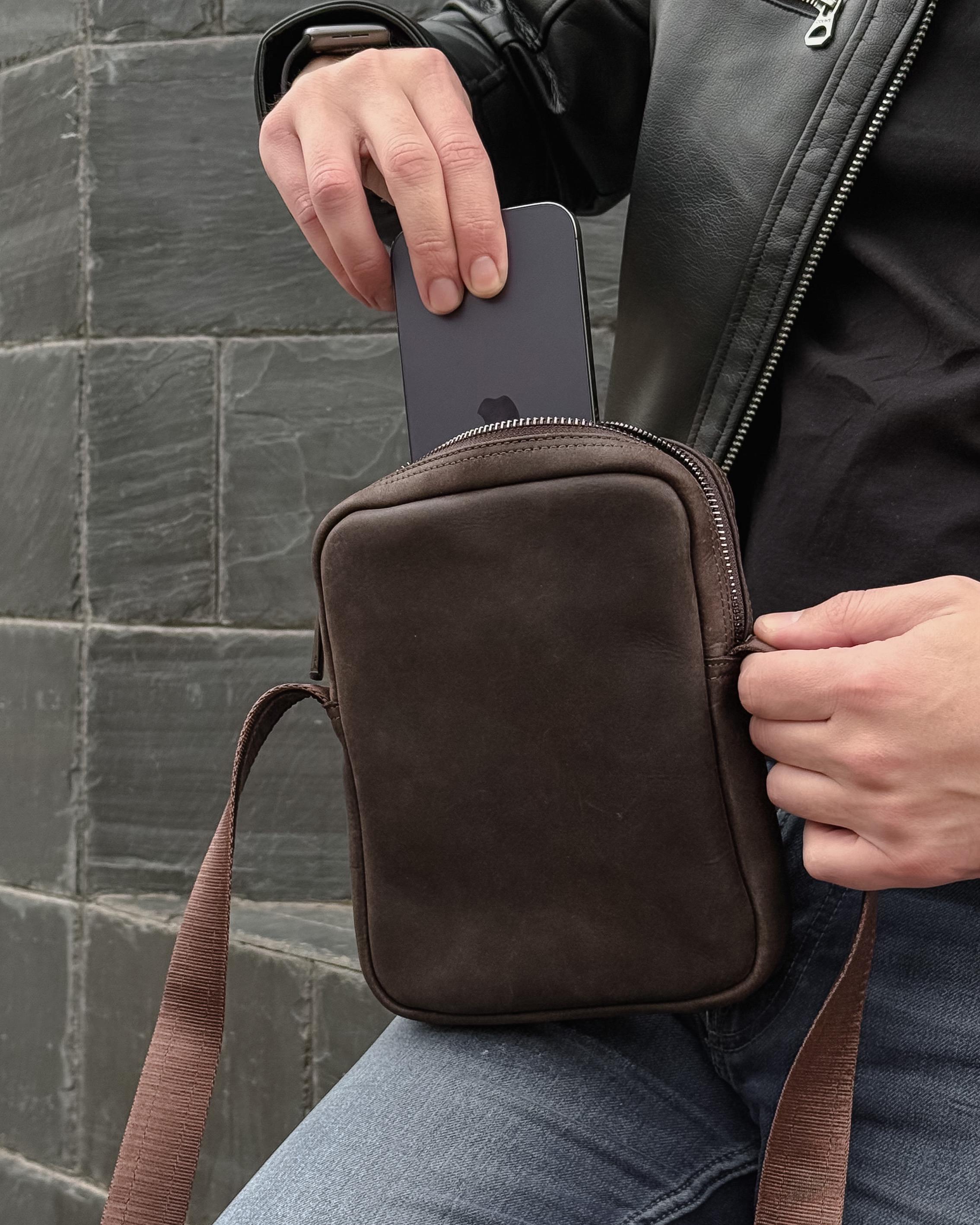 Сумка кожаная Legessy CH 006 Коричневый (CH 006 Brown) - фото 7