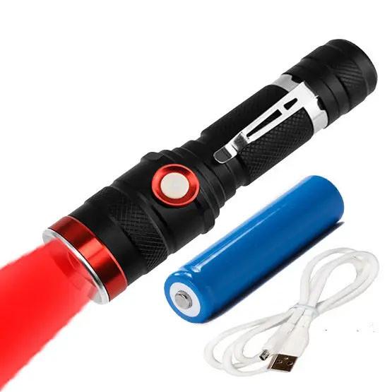Фонарь ручной X-Balog BL-736-R Micro-USB с красным светом (1662385487) - фото 2 Фонарь ручной X-Balog BL-736-R Micro-USB с красным светом (1662385487) - фото 2