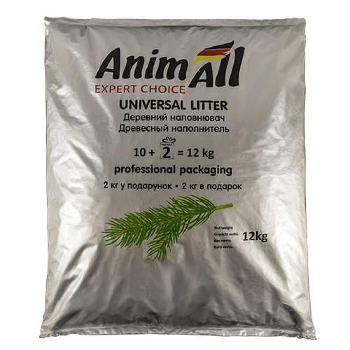 Наполнитель древесный AnimAll без аромата для кошек 10+2 кг (34246410)