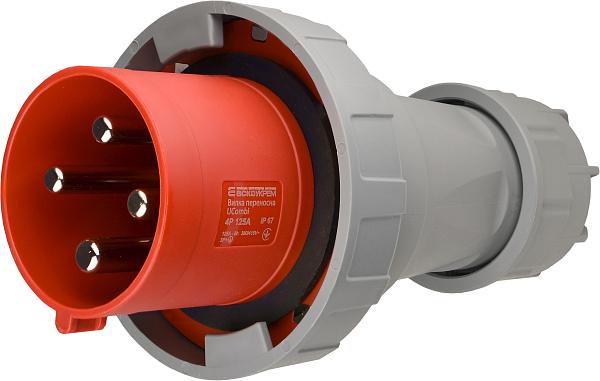 Силовая вилка АСКО-УКРЕМ UCombi 3P+PE 125А 415 В переносная полиамид IP67 Красный (A0080010111)